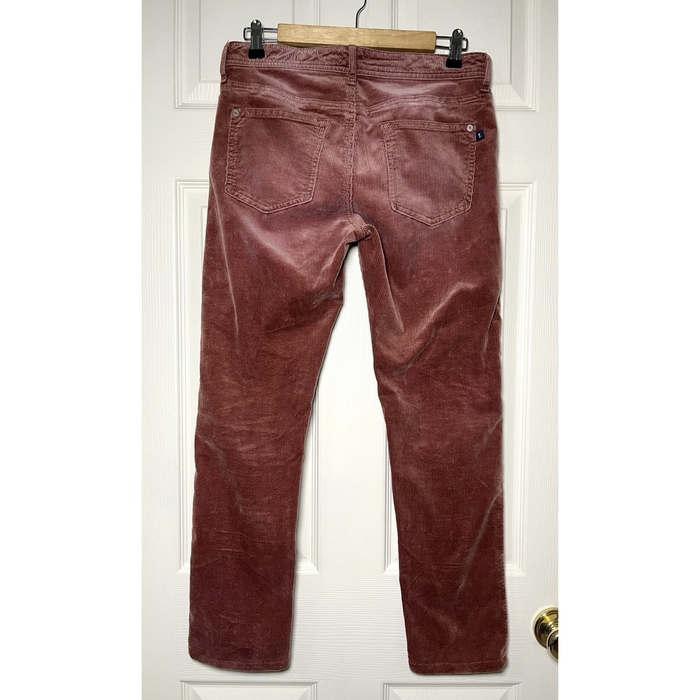 Pilcro Anthropologie Corduroy Pants Slim Boyfriend Crop Rust Brown 26 Boho - Picture 3 of 9